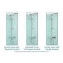 800 x 800 Quatro Shower Cabin with Aqua White Back Panels