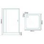 800 x 800 Quatro Shower Cabin with Aqua White Back Panels