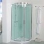 900mm Quadrant Shower Cabin with Aqua White Back Panels-Cabin with Square Valve and Square Handset