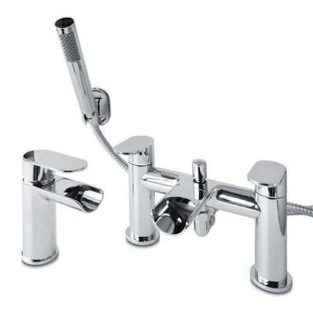 Cirque Waterfall Basin Mixer and Bath Shower Mixer Tap Pack