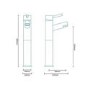 GRADE A1 - Deluxe Extended Basin Mixer Tap - Peru Range