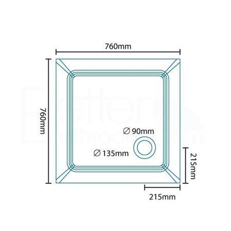Ultralite 760 x 760 Square Shower Tray
