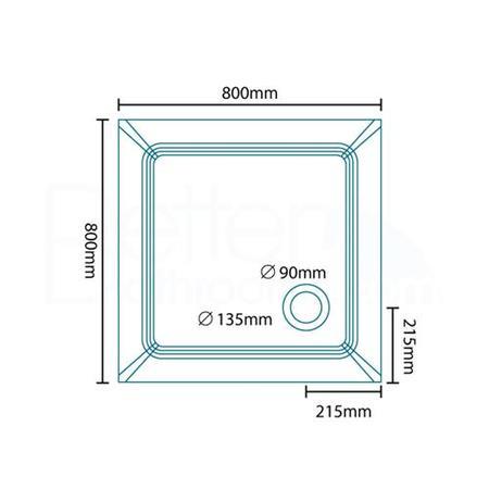Ultralite 800 x 800 Square Shower Tray
