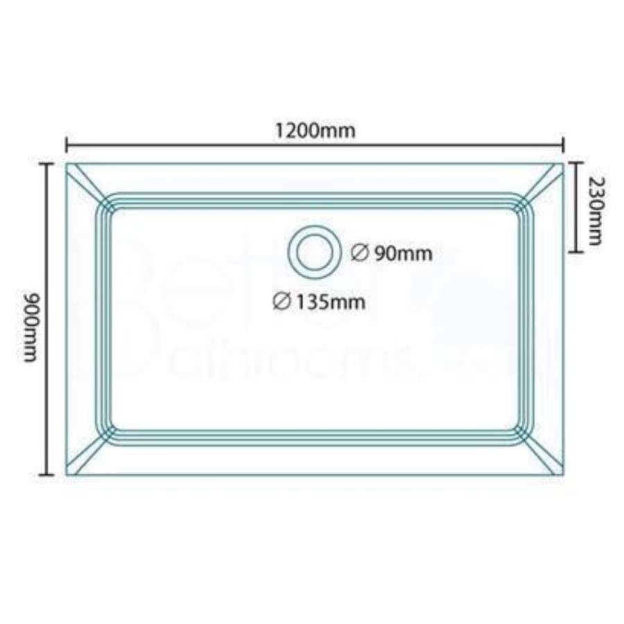 Ultralite 1200 x 900 Rectangular Shower Tray