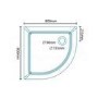 Ultralite 800 x 800 Quadrant Shower Tray