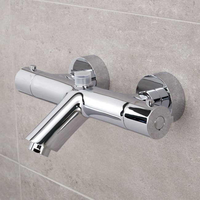 Deluxe Wall Mounted Bath Shower Mixer with Top Outlet - Peru Range