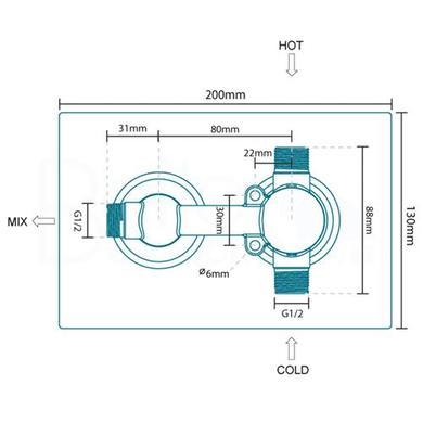 GRADE A1 - EcoStyle Concealed Single Control Shower Valve