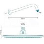 Round 250mm Rain Shower Head & Wall Arm