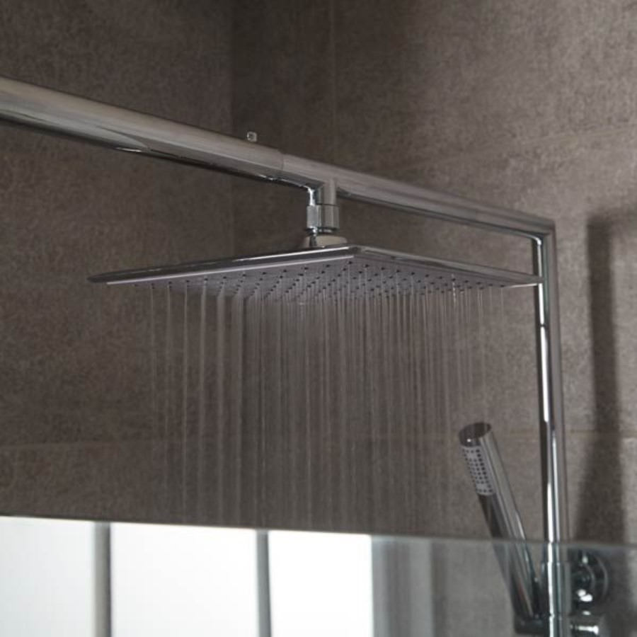 Square 250mm Rain Shower Head & Wall Arm