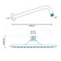 Square 250mm Rain Shower Head & Wall Arm