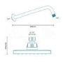 Square 150mm Shower Head & Wall Arm