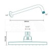 GRADE A2 - Square 200mm Shower Head &amp; Wall Arm