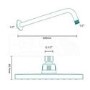 GRADE A2 - Square 200mm Shower Head & Wall Arm
