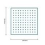 GRADE A2 - Square 200mm Shower Head & Wall Arm