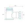 50mm Shower Enclosure Tray Waste &amp; Trap - Mx