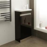 Vigo 420mm Black Cloakroom Vanity Unit