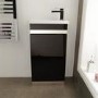 Vigo 420mm Black Cloakroom Vanity Unit