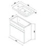 420mm Wall Hung Vanity Basin Unit - Black Single Door Storage - Vigo Range
