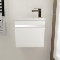 Vigo 420mm Wall Mounted White Vanity Unit