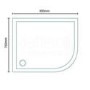Offset Quadrant Right Hand Low Profile Shower Tray 900 x 760mm - Ultralite