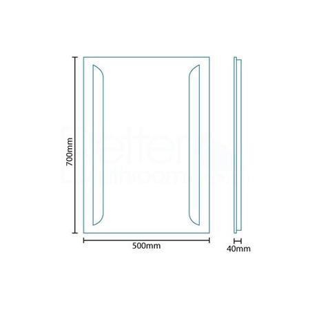 Atomic Illuminated LED Mirror 700H 500W 40D