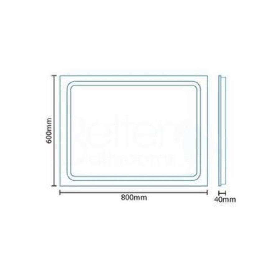 Illuminated LED Mirror 600 800 - Mezzo Range