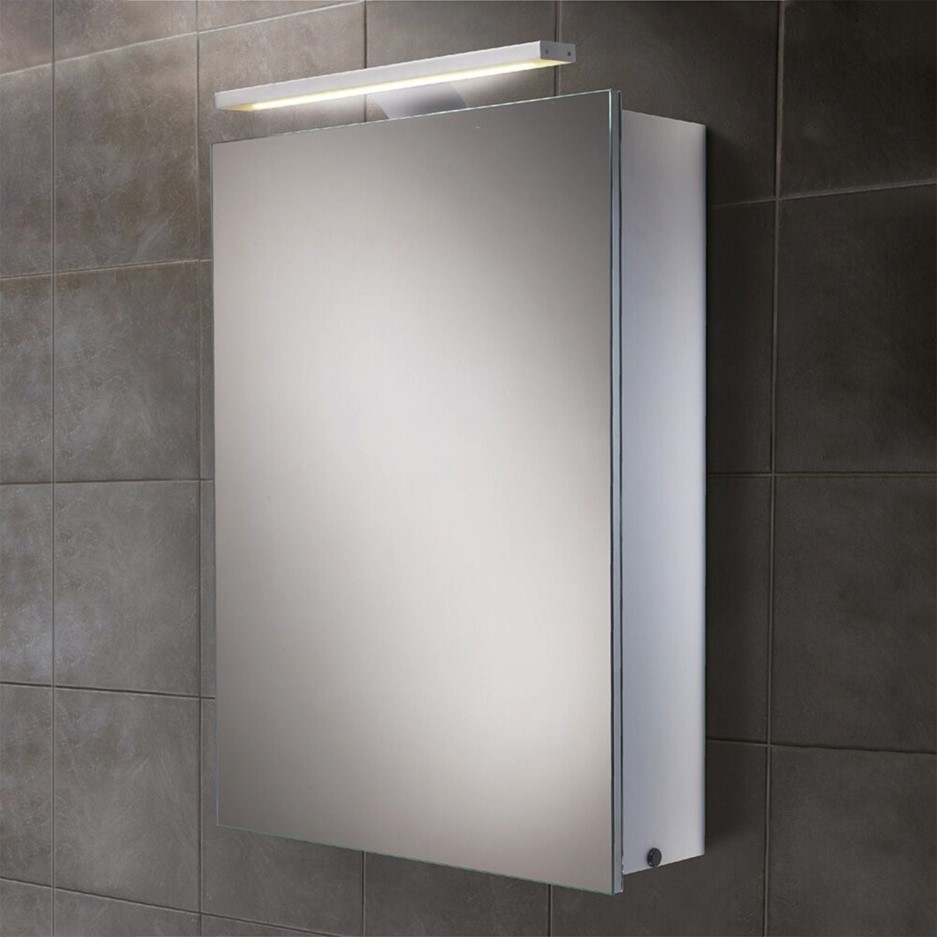 500mm Wall Hung Mirrored Illuminated LED Bathroom Storage