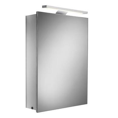 500mm Wall Hung Mirrored Cabinet - Illuminated LED Bathroom Storage - Galaxy Range