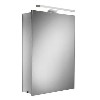 500mm Wall Hung Mirrored Cabinet - Illuminated LED Bathroom Storage - Galaxy Range