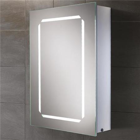 700mm Wall Hung Mirrored Cabinet - Illuminated LED Single Door - Bella Range