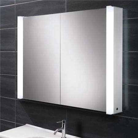 Arora Extended Double Door Illuminated LED Mirrored Cabinet 760H 1000W 150D