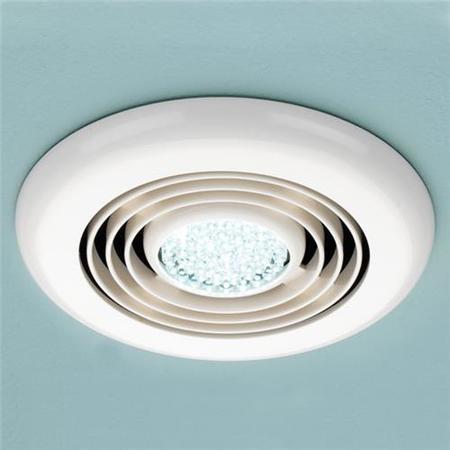 Cyclone Inline White Illuminated Wet Room Fan