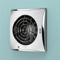 Hush Timer Humidity Chrome Fan 