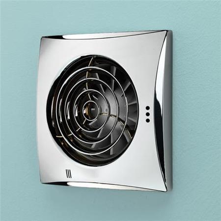 Hush Timer Humidity Chrome Fan 