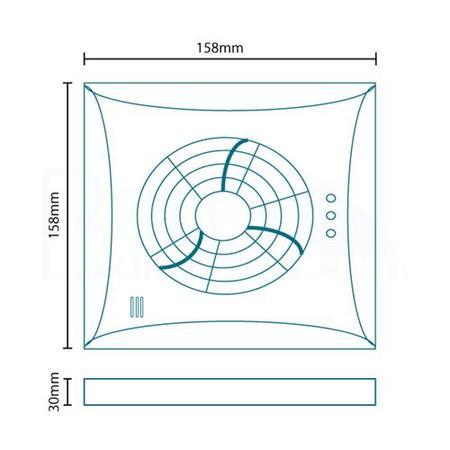 Hush Timer Humidity Chrome Fan 