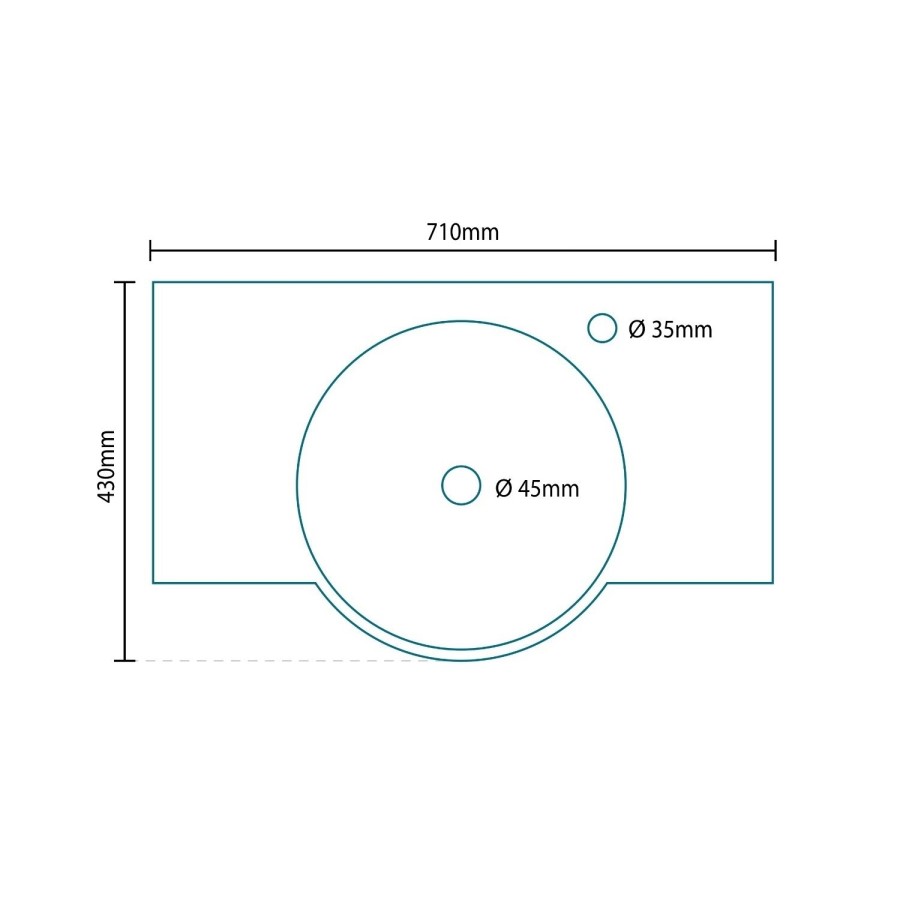 Swerve 710 Cloakroom Basin