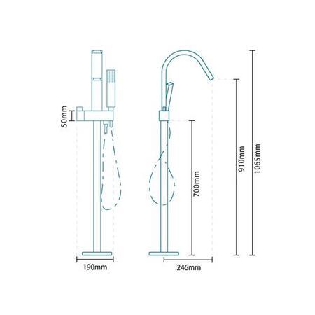 Euphoria Premium Freestanding Bath Shower Mixer