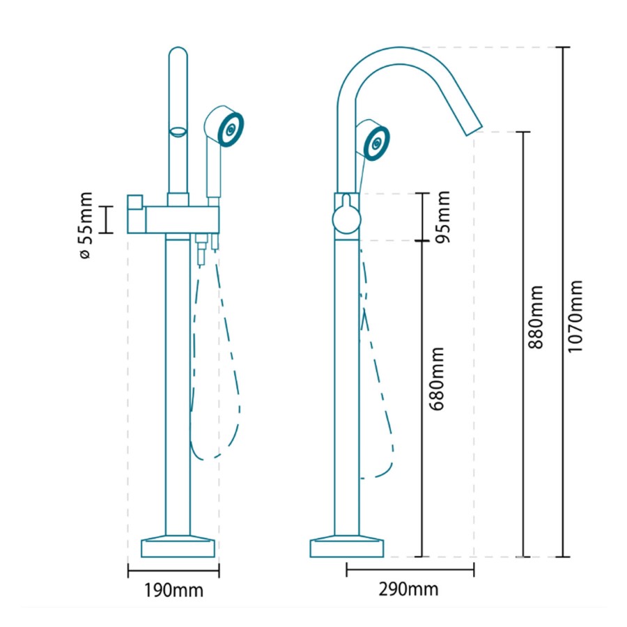 Doriano Premium Freestanding Bath Shower Mixer