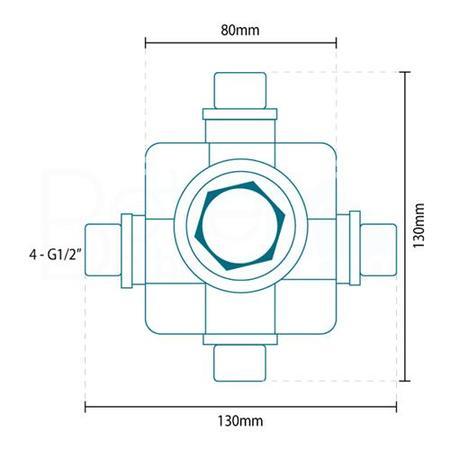 Premium Concealed Dual Control Shower Valve with Diverter - Doriano Range