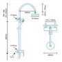 Premium Rigid Riser Shower Rail Kit with Nuovo Valve - Alfreda Range