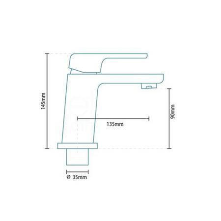 GRADE A2 - Premium Basin Mixer Tap - Serrato Range