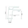 GRADE A2 - Premium Basin Mixer Tap - Serrato Range