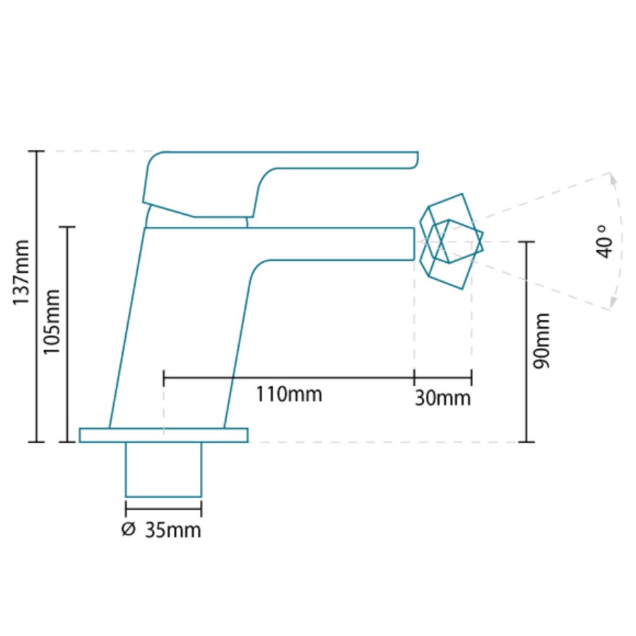 GRADE A1 - Serrato Premium Bidet Mixer