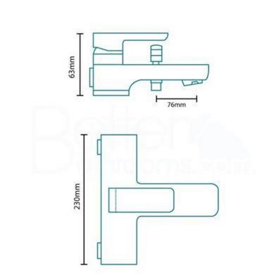 Wall Mounted Bath Shower Mixer - Serrato Range