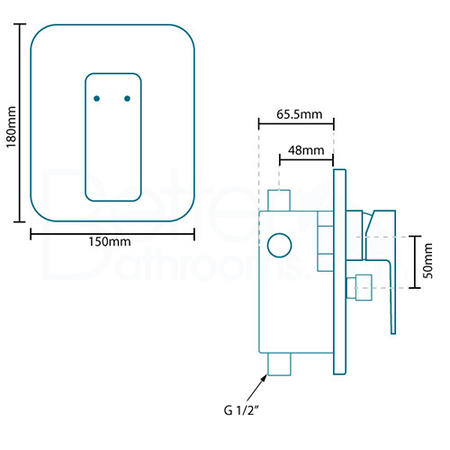 Premium Concealed Lever Shower Valve with Diverter - Serrato Range