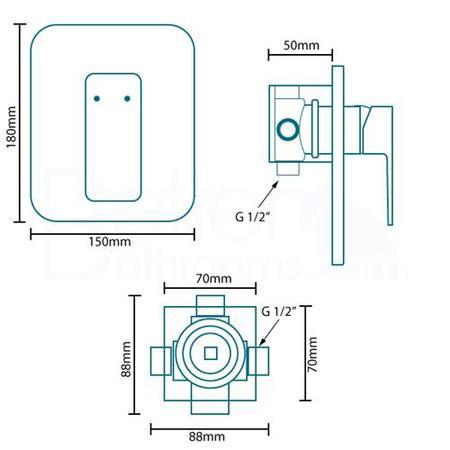 Serrato Premium Concealed Lever Shower Valve 
