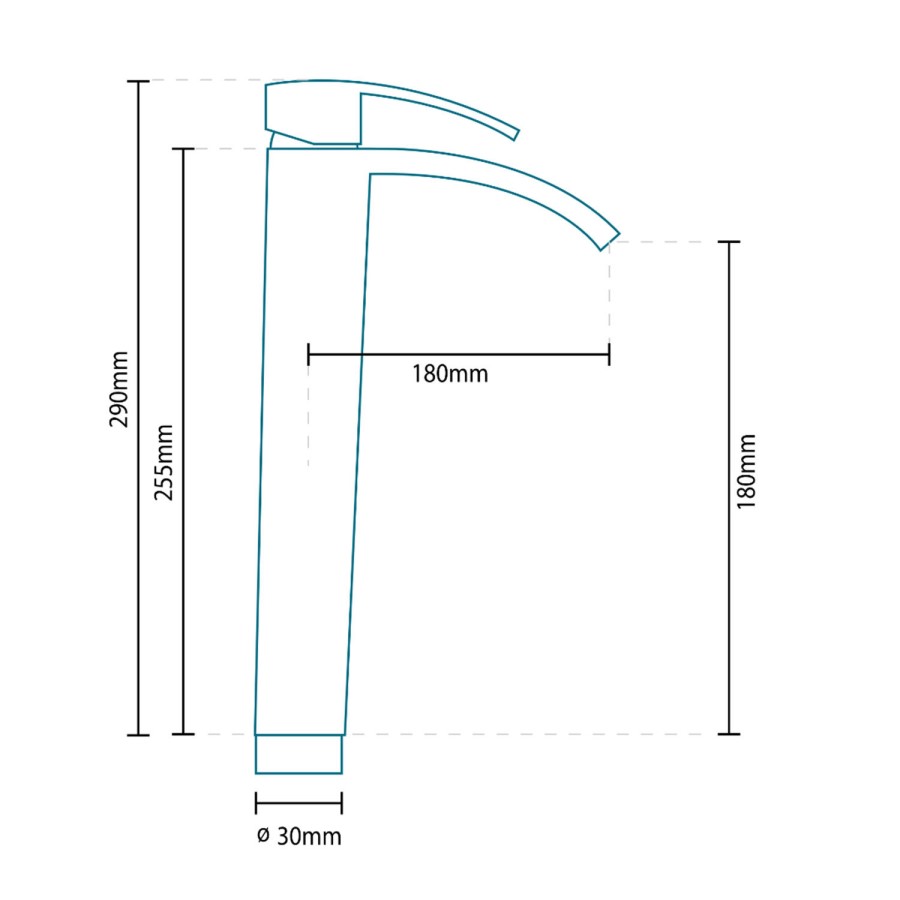 Fabia Premium Extended Basin Mixer Tap