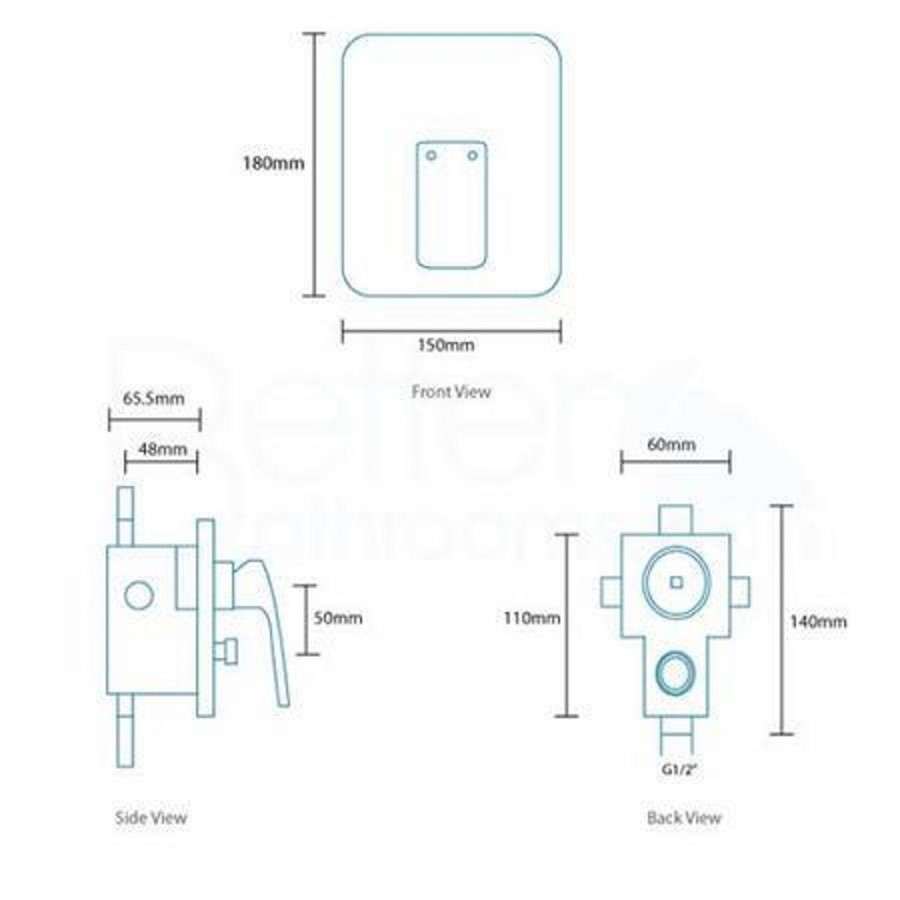 Premium Concealed Lever Shower Valve with Diverter - Fabia Range