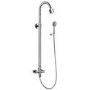 GRADE A1 - Premium Rigid Riser Shower Rail Kit with Dual Valve - Leiro Range