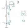 GRADE A1 - Premium Rigid Riser Shower Rail Kit with Dual Valve - Leiro Range